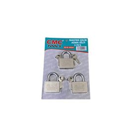 Cmc Master 3'lü 60 mm Çelik Asma Kilit