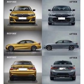 Cmk Bmw 3 Serisi 2019 Sonrası G20 İçin 2022 Sonrası Facelift Body Kit Ön Arka Yan Egzoz Far Panjur