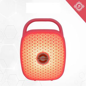 Cmk Kırmızı MS-2218BT LED Işıklı Şarjlı Kablosuz Bluetooth Hoparlör