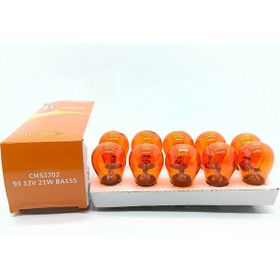 CmSolar 10'lu Paket 12 V 93 21 W Turuncu (Amber) Ampul