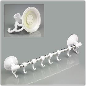 CMT 6 Kancalı Vantuzlu Banyo Askısı