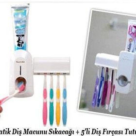 CMT Diş Macunu Sıkacağı ve 5li Fırça Tutucu