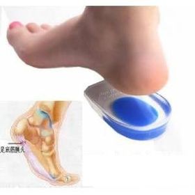 CMT Silikon Şeffaf Erkek Mavi Çift Topuk Yastığı