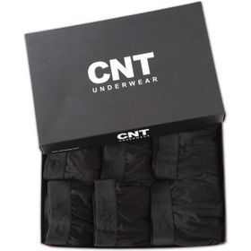 Cnt 6'lı Likralı Premium Paket Siyah Erkek Boxer