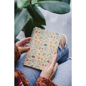 Co Notes Sert Kapak Bej Kareli Spiralli Defter