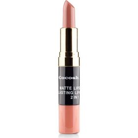 Cocosh She Smile Matte Lipstick Lasting 2in1 No:02 Latte Lipgloss Ruj