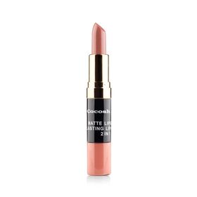 Cocosh She Smile Matte Lipstick Lasting 2in1 No:02 Latte Lipgloss Ruj