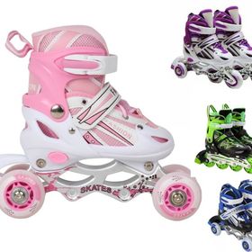 Çocuk Pateni 2+2 Teker Alıştırma Teker Numara Ayarlı Unisex Paten