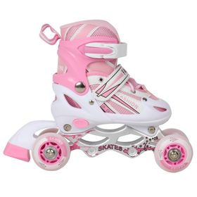 Çocuk Pateni 2+2 Teker Alıştırma Teker Numara Ayarlı Unisex Paten