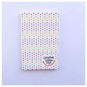 Çocuklar Gülsün Diye Logolu Puantiyeli 9 x 14 Defter
