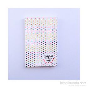 Çocuklar Gülsün Diye Logolu Puantiyeli 9 x 14 Defter