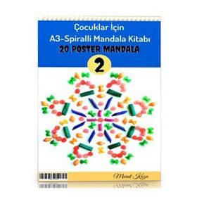 Çocuklar İçin A-3 Spiralli Mandala Kitabı-2 Enine Boyuna Eğitim