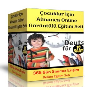 Çocuklar İçin Almanca Online Görüntülü Eğitim Seti - Enine Boyuna Eğitim