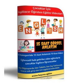 Çocuklar İçin İngilizce Öğreten Eğitim Video Seti Enine Boyuna Eğitim