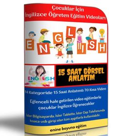 Çocuklar İçin İngilizce Öğreten Eğitim Video Seti Enine Boyuna Eğitim