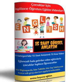 Çocuklar İçin İngilizce Öğreten Eğitim Video Seti Enine Boyuna Eğitim