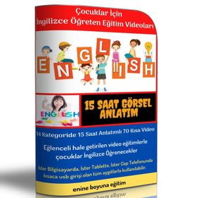 Çocuklar İçin İngilizce Öğreten Eğitim Video Seti Enine Boyuna Eğitim