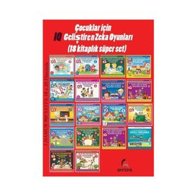 Çocuklar İçin IQ Geliştiren Zeka Oyunları - 18 Kitaplık Süper Set - Bahar Çelik