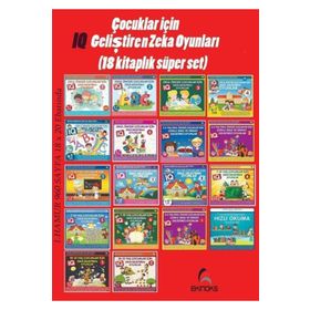 Çocuklar İçin IQ Geliştiren Zeka Oyunları - 18 Kitaplık Süper Set - Bahar Çelik