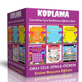 Çocuklar İçin Kodlama Öğreten Eğitim Seti 6 Kitap Enine Boyuna Eğitim