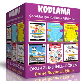 Çocuklar İçin Kodlama Öğreten Eğitim Seti 6 Kitap Enine Boyuna Eğitim