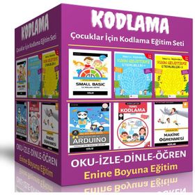 Çocuklar İçin Kodlama Öğreten Eğitim Seti 6 Kitap Enine Boyuna Eğitim