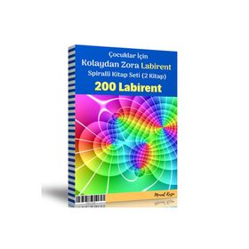 Çocuklar İçin Kolaydan Zora Spiralli Labirent Kitap Seti 2 Kitap Enine Boyuna Eğitim