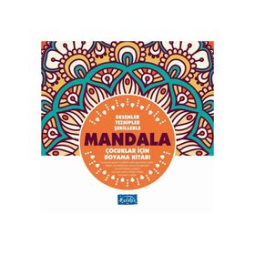 Çocuklar İçin Mandala Turuncu Boyama Kitabı - Parıltı Yayıncılık