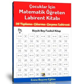 Çocuklar İçin Matematik Öğreten Labirent Kitabı Enine Boyuna Eğitim