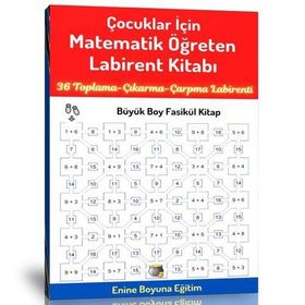 Çocuklar İçin Matematik Öğreten Labirent Kitabı Enine Boyuna Eğitim
