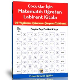 Çocuklar İçin Matematik Öğreten Labirent Kitabı Enine Boyuna Eğitim