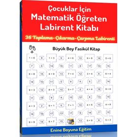 Çocuklar İçin Matematik Öğreten Labirent Kitabı Enine Boyuna Eğitim