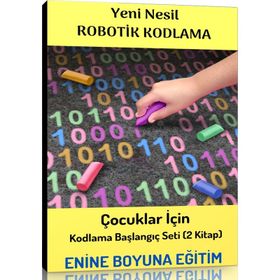 Çocuklar İçin Robotik Kodlama Başlangıç Seti 2 Kitap Enine Boyuna Eğitim