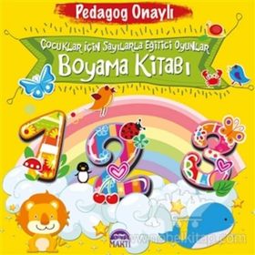 Çocuklar İçin Sayılarla Eğitici Oyunlar Boyama Kitabı - pedagog aysen oy
