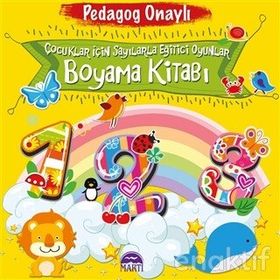 Çocuklar İçin Sayılarla Eğitici Oyunlar Boyama Kitabı - pedagog aysen oy