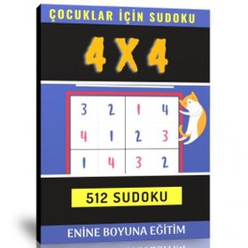 Çocuklar İçin Sudoku Kitap Seti 2 Kitap Enine Boyuna Eğitim