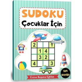 Çocuklar İçin Sudoku Rakamlı ve Şekilli Enine Boyuna Eğitim