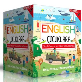 Çocuklara İngilizce Eğitim Seti Dijital Eğitim Enine Boyuna Eğitim