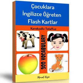 Çocuklara İngilizce Öğreten Flash Kartlar Kitap Seti-2 Kitap Enine Boyuna Eğitim