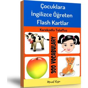 Çocuklara İngilizce Öğreten Flash Kartlar Kitap Seti-2 Kitap Enine Boyuna Eğitim