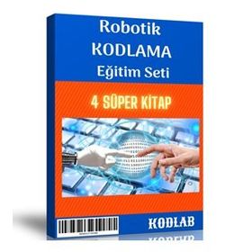 Çocuklara Robotik Kodlama Eğitim Seti 4 Süper Kitap Enine Boyuna Eğitim