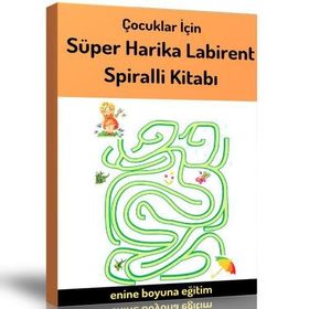 Çocuklara Süper Harika Labirent Kitabı Enine Boyuna Eğitim