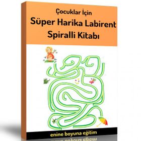 Çocuklara Süper Harika Labirent Kitabı Enine Boyuna Eğitim