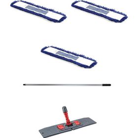 Cod-Ex 3 Adet 40 cm Orlon Nemli Palet Tablet Toz Toplama Statik Mop Takımı Seti