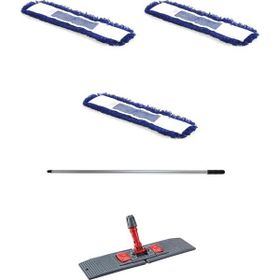 Cod-Ex 3 Adet 40 cm Orlon Nemli Palet Tablet Toz Toplama Statik Mop Takımı Seti