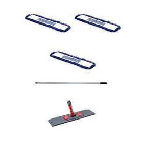 Cod-Ex 3 Adet 40 cm Orlon Nemli Palet Tablet Toz Toplama Statik Mop Takımı Seti