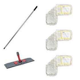 Cod-Ex 40 cm Nemli Mop + Katlanır Aparat + Metal Vidalı Sap