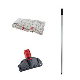Cod-Ex 450 gr 17 cm Beyaz Islak Mop + Metal Sap + Mop Tutucu