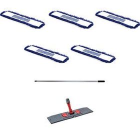 Cod-Ex 5 Adet 40 cm Orlon Nemli Palet Tablet Toz Toplama Statik Mop Takımı Seti