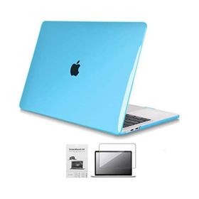 Codegen Apple 13 Macbook Pro A2338 M1 Kristal Mavi Kılıf Koruyucu + Ekran Filmi